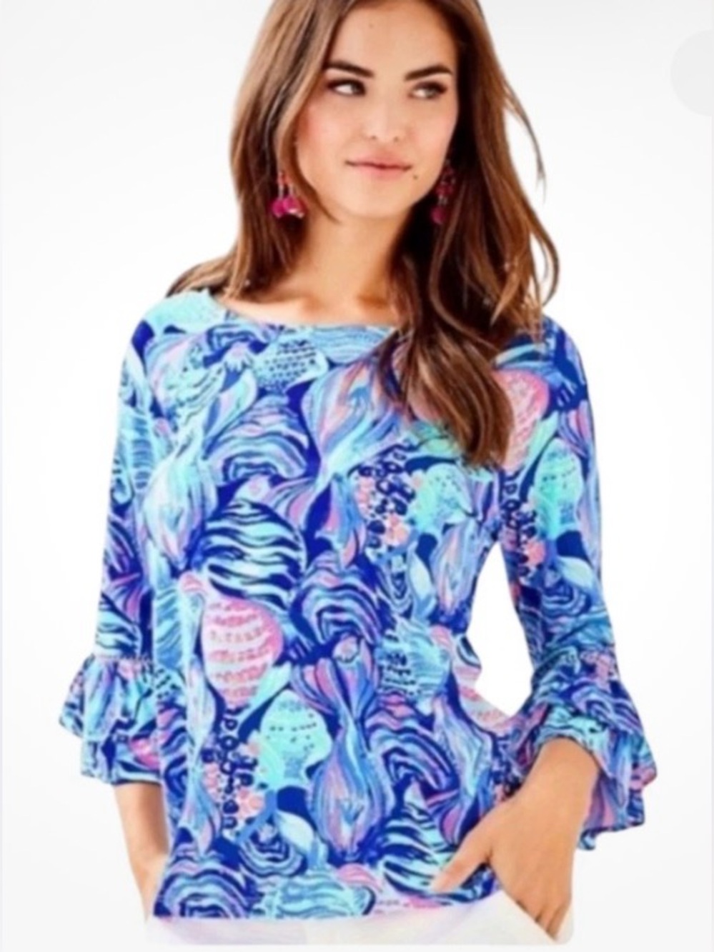 Lilly Pulitzer Laddie Top in Twilight Blue, Size S